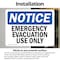Signmission Emergency Evacuation Use Only, 5 in W x Rectangle, Vinyl Decal OS-2PACK-NS-D-35-L-11800 - alternate 5